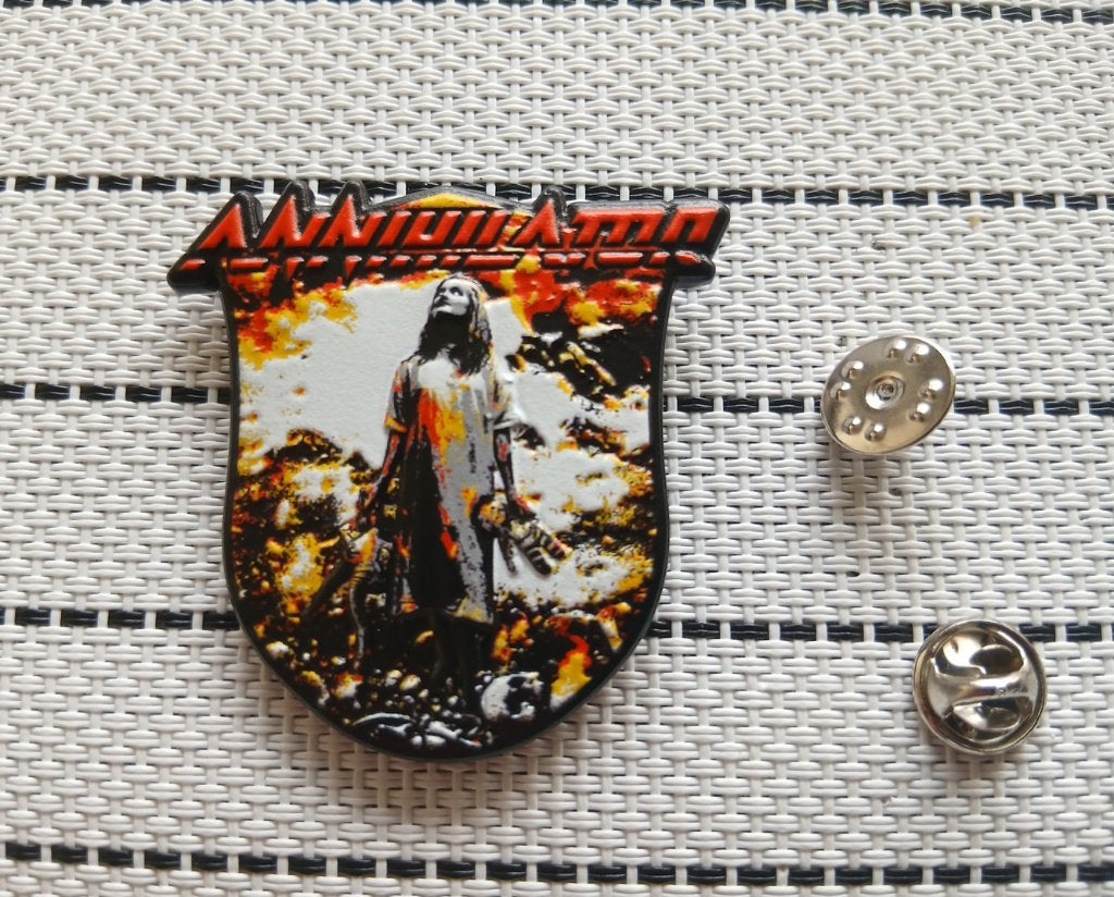 Annihilator  zeer mooie Alice in 3d pin speld badge metal, Ophalen of Verzenden, Nieuw, Overige typen