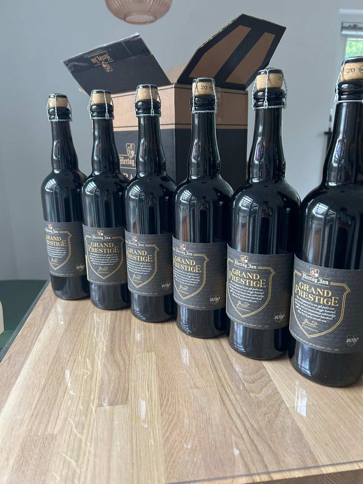 Hertog jan grand prestige (diverse jaren), Verzamelen, Biermerken, Ophalen of Verzenden, Nieuw, Flesje(s), Hertog Jan
