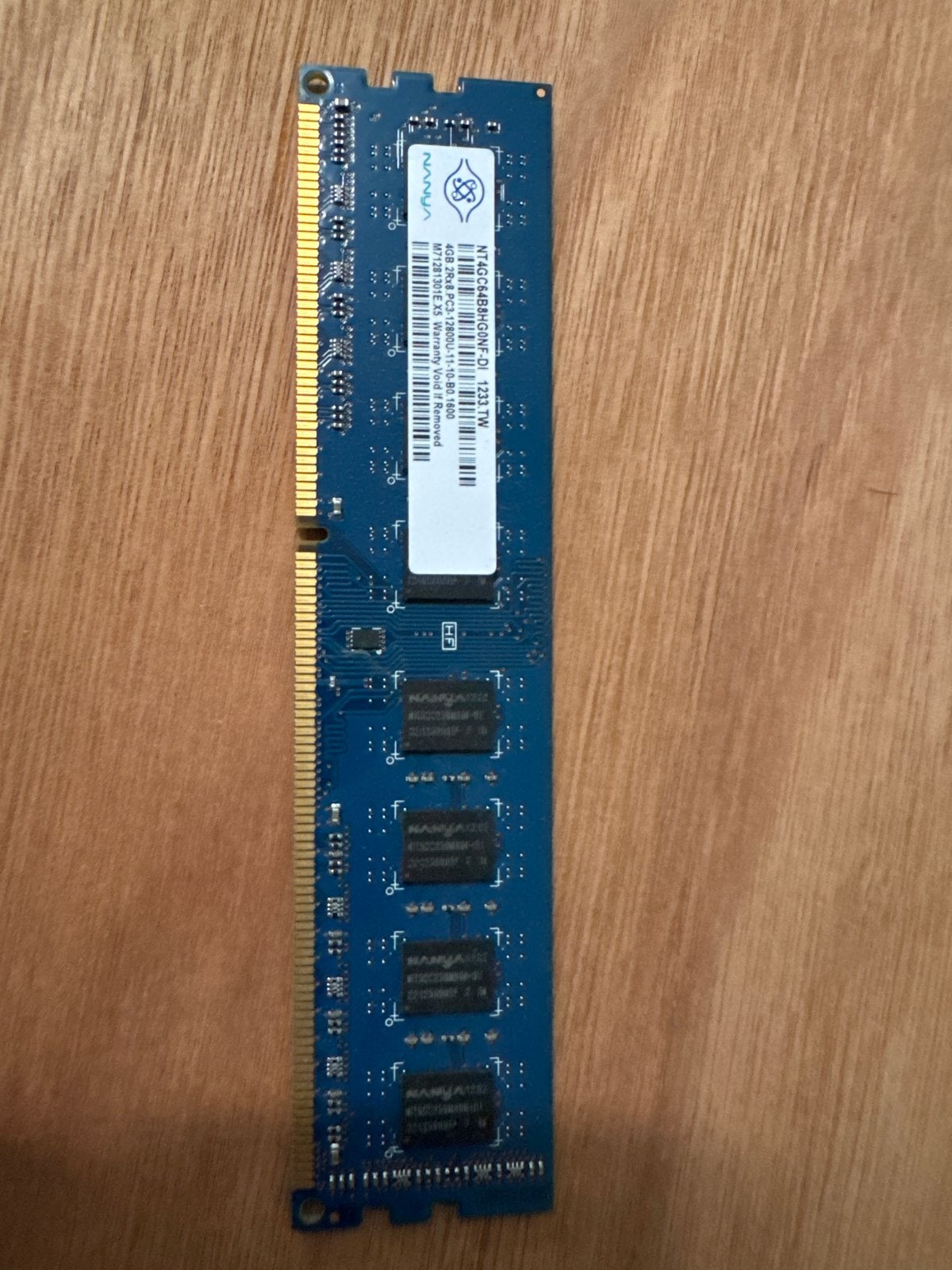 Nanya 4GB DDR3 1600MHz Desktop RAM (PC3-12800U), Gebruikt, DDR3, Ophalen of Verzenden, Desktop