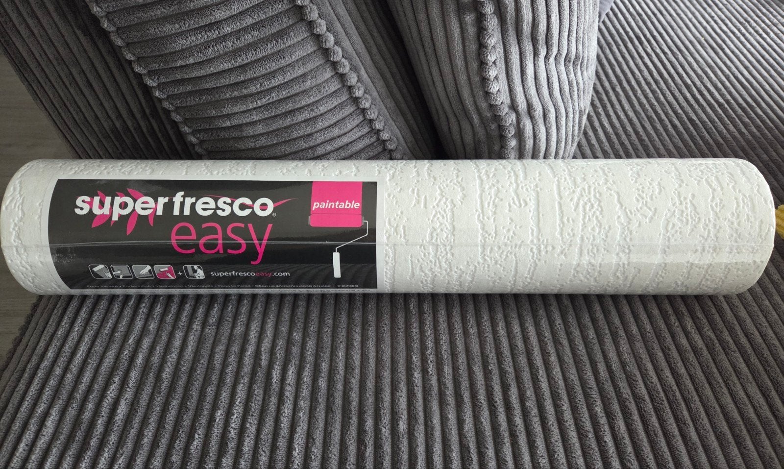 Rol Wit Superfresco Easy overschilderbaar vliesbehang Nieuw, Ophalen, 10 tot 25 m², Wit, Abstract