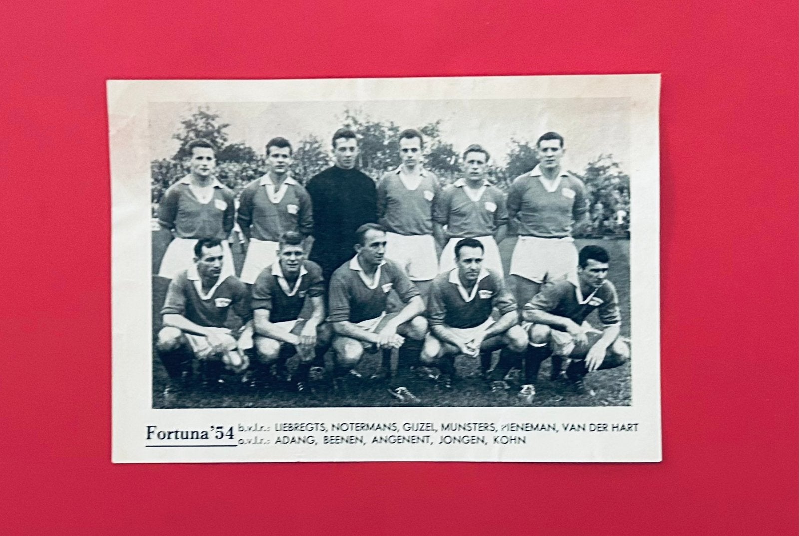 Fortuna'54 - MONTY - Elftalplaat - 1960, Ophalen of Verzenden, Gebruikt, Overige binnenlandse clubs, Spelerskaart