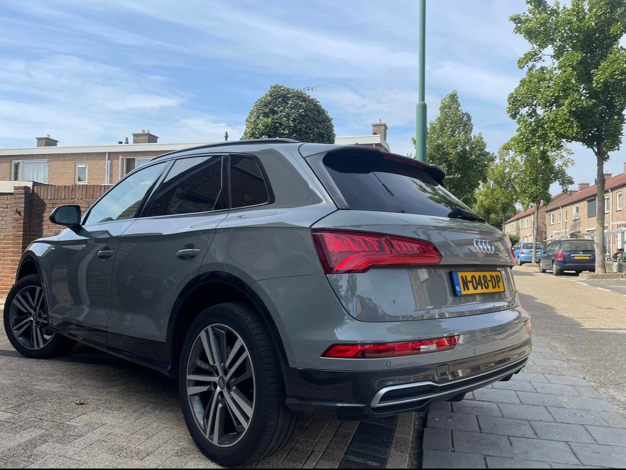 Audi Q5 2.0 TDI Quattro 190pk S Tronic 2018 Grijs, Auto's, Automaat, Q5, Leder, Diesel
