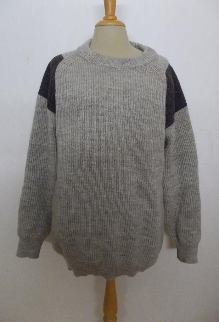 Stoere bruine 100% wol unisex trui van British Wool! L, Kleding | Dames, Verzenden, Zo goed als nieuw, Maat 42/44 (L), Bruin