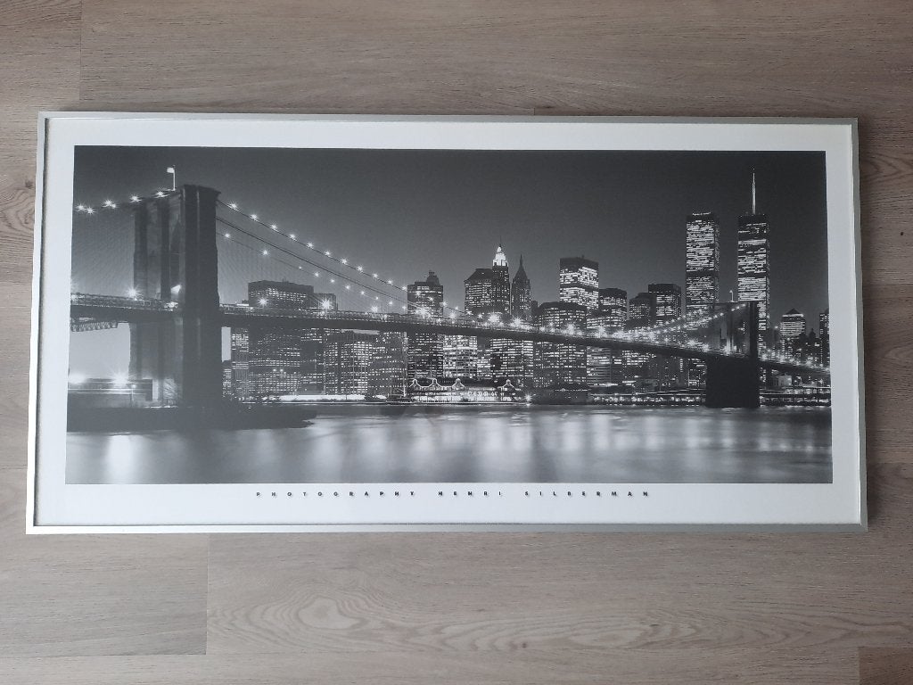 Wissellijst New York Brooklyn Bridge 50 x 100 cm, Ophalen, 50 – 75, Zo goed als nieuw, 75 tot 100 cm