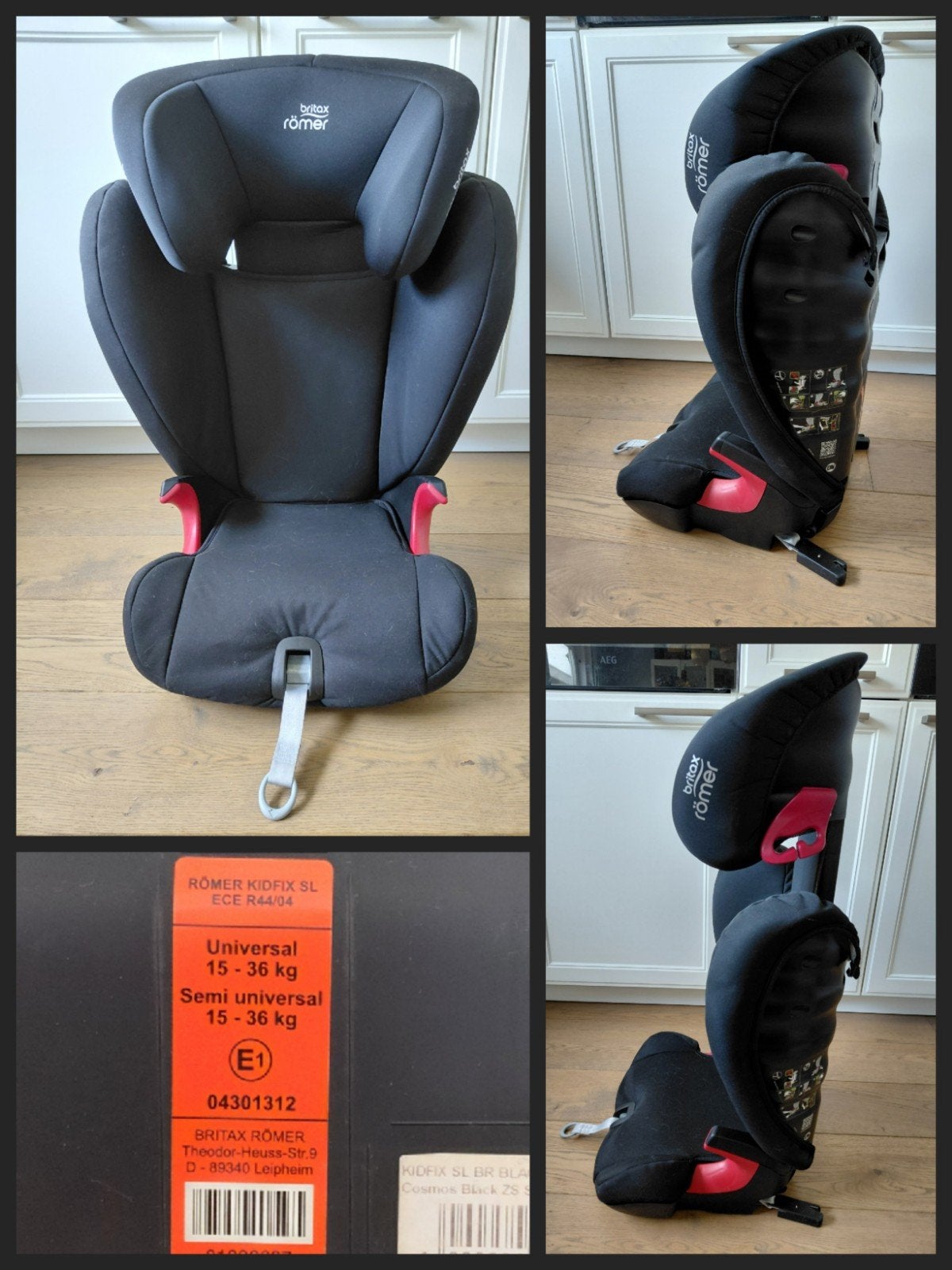 Britax Romer Kidfix SL  15-36 kg met isofix, Ophalen, Romer, Autogordel of Isofix, 15 t/m 36 kg