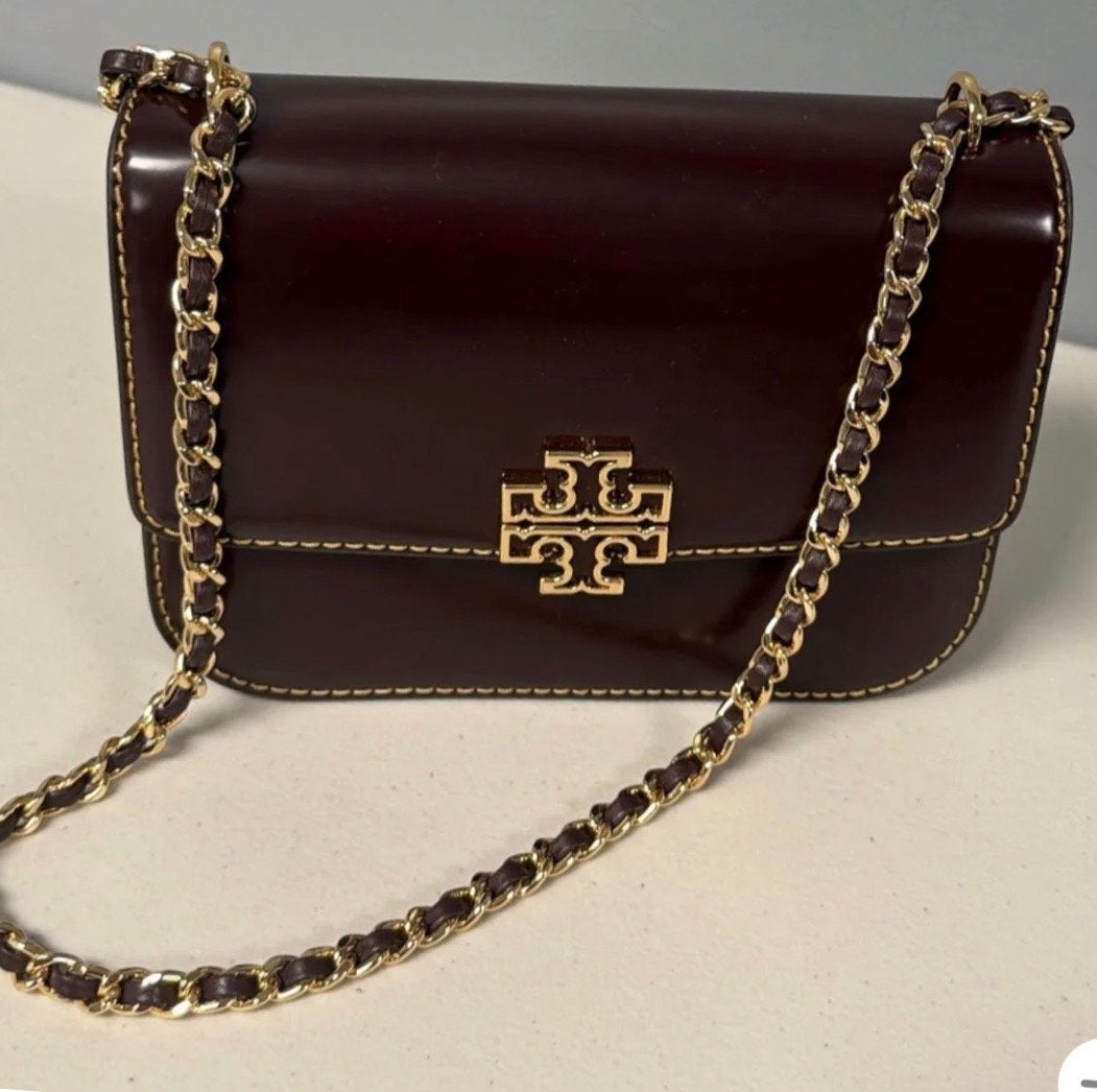 Tory Burch tas in bordeauxrood, zo goed als nieuw, Ophalen of Verzenden, Zo goed als nieuw, Rood, Schoudertasje