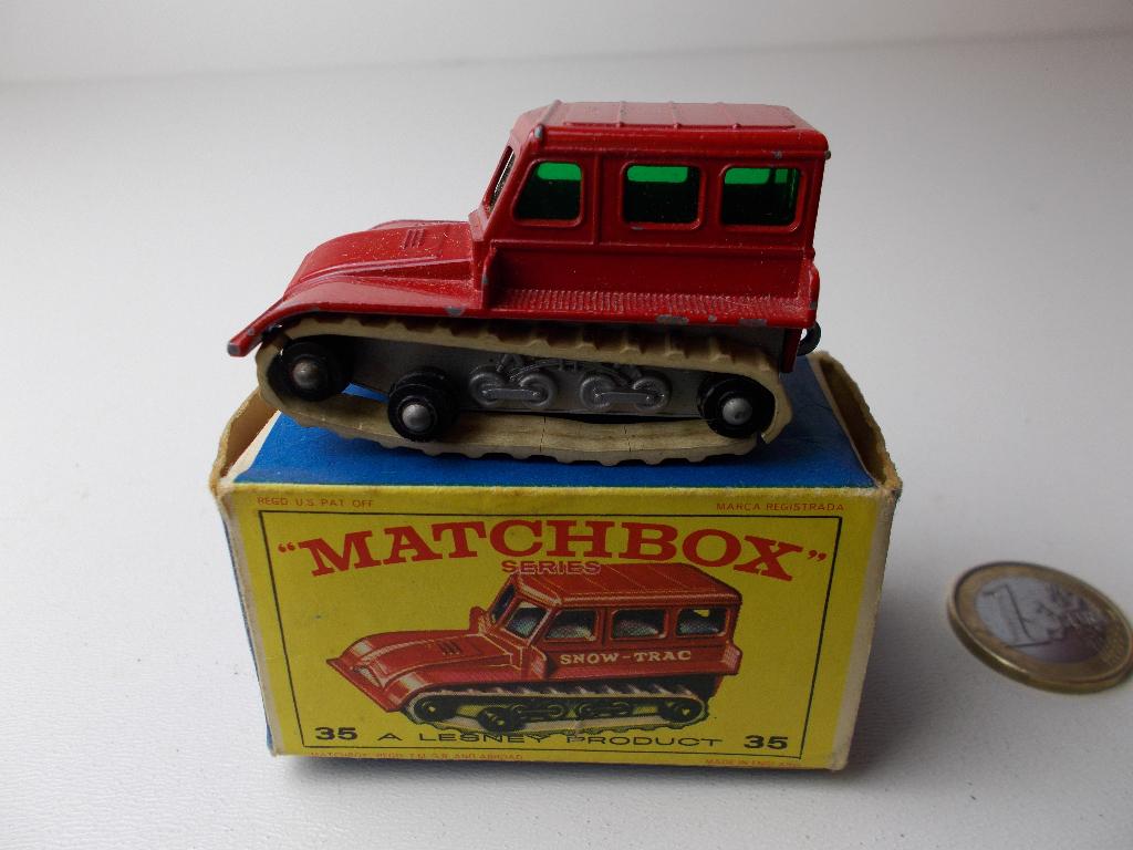 1965 Matchbox Series Lesney Nr. 35 SNOW TRACK +ORIG. DOOSJE!, Ophalen of Verzenden, Zo goed als nieuw, Bus of Vrachtwagen, Lesney