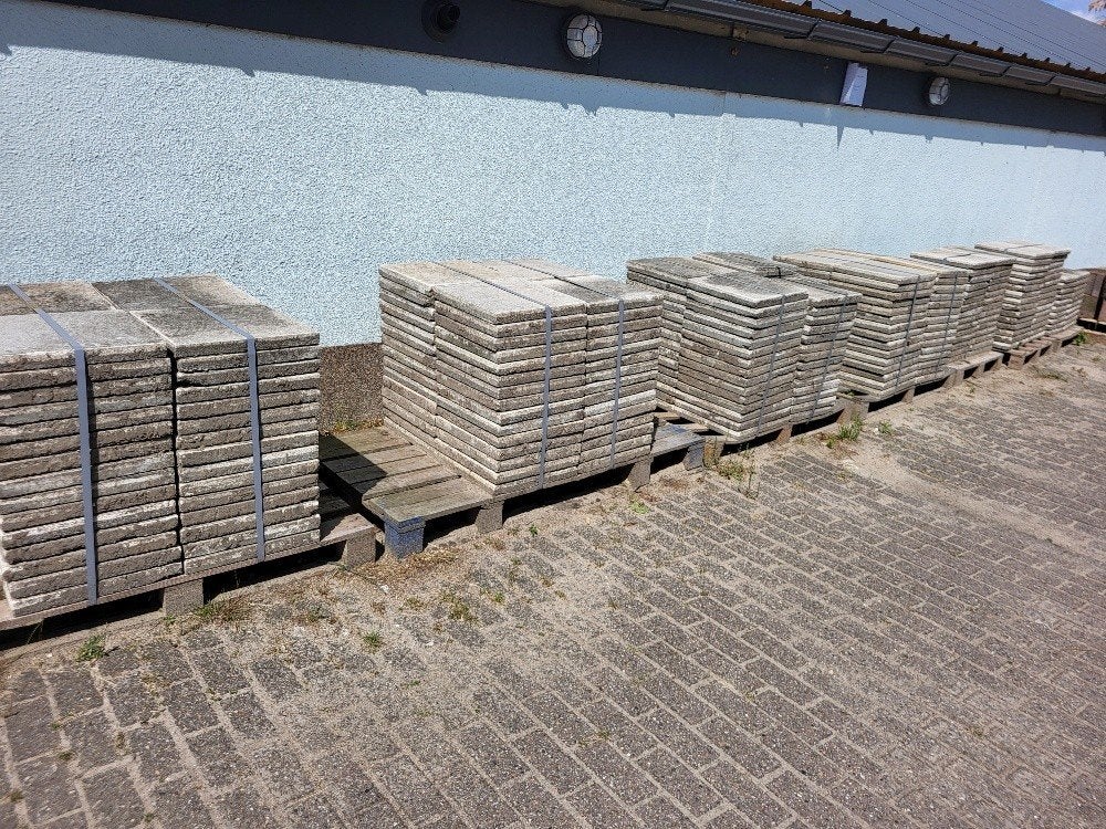 350 tuintegels 40 x 40, Tuin en Terras, Ophalen, Gebruikt, 10 m² of meer, Beton