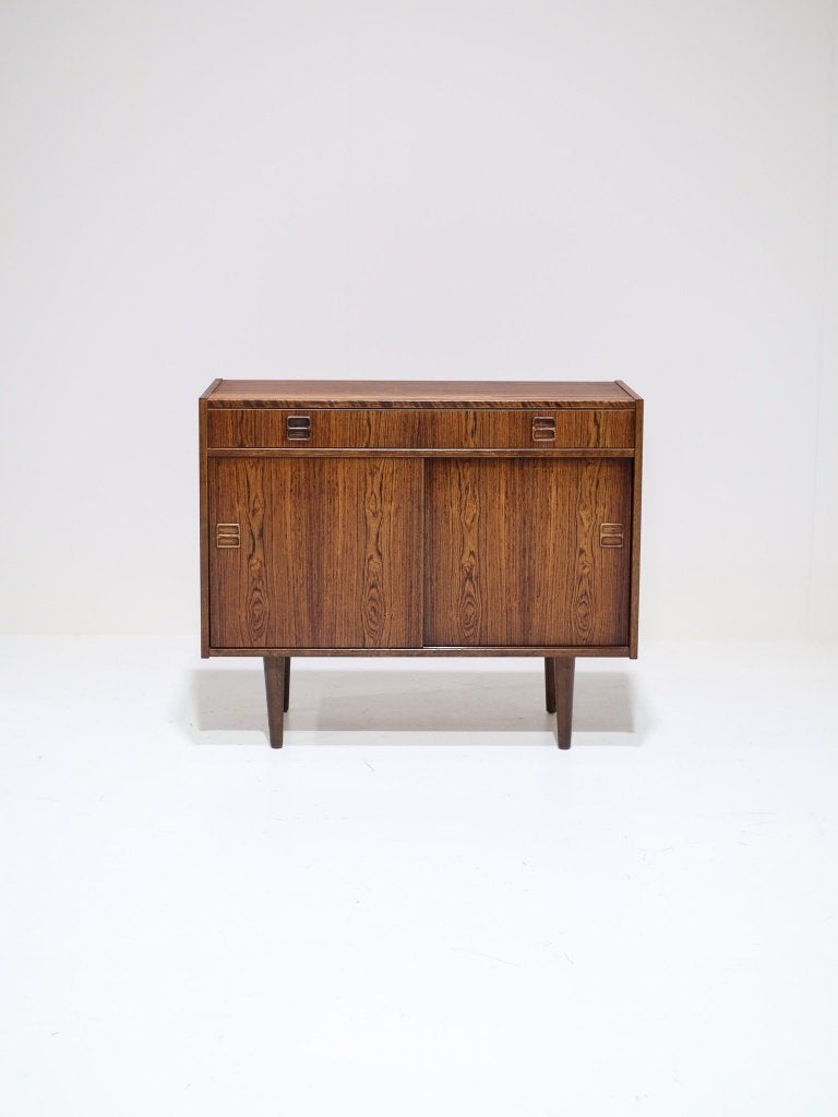 Kast met schuifdeuren en lade palissander Deens vintage, Ophalen, -, -, Zo goed als nieuw