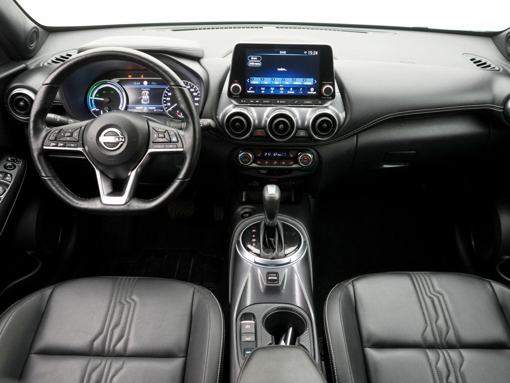 Nissan Juke 1.6 Hybride Tekna | Leer | 19 inch | Winterpack, Auto's, Gebruikt, 4 cilinders, Wit, Leder