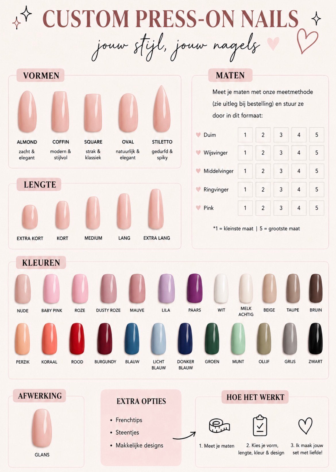 Customize je eigen nagels !, Verzenden, Zo goed als nieuw, Handen en Nagels