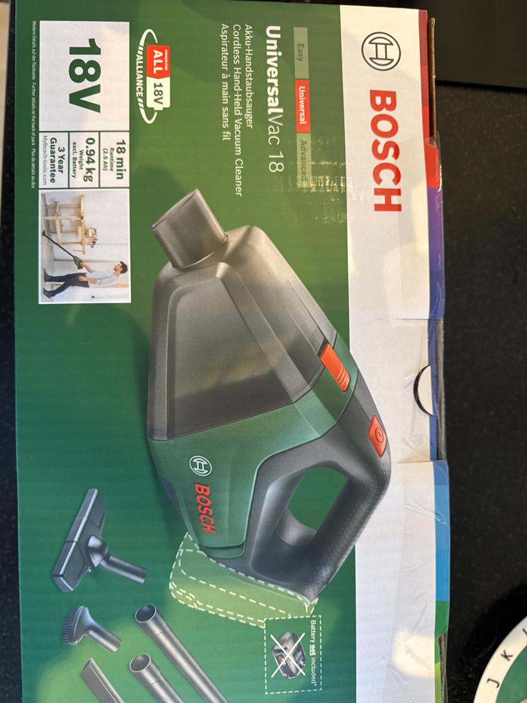 Bosch UniversalVac 18 Accu Kruimeldief - Zonder Accu, Bosch, Kruimeldief, Ophalen of Verzenden, Reservoir
