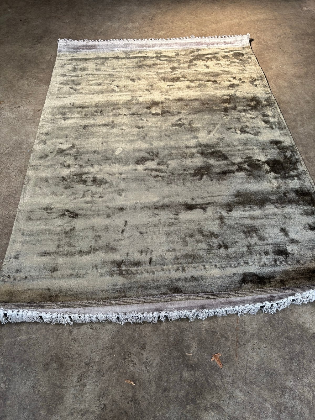 Viscose Vloerkleed 160x230 cm - Modern Design, 150 tot 200 cm, Ophalen of Verzenden, Grijs, Rechthoekig