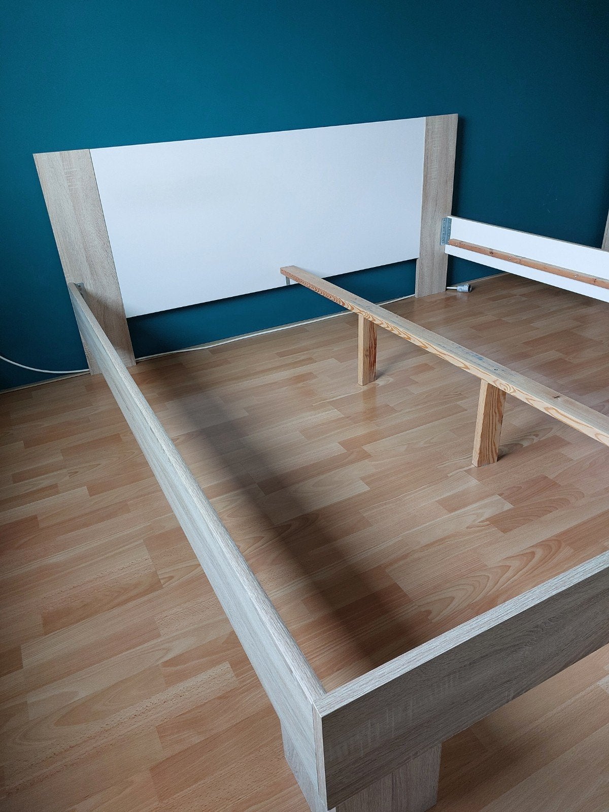 gratis tweepersoonsbed 180x200cm, Ophalen, Gebruikt, Wit, Tweepersoons