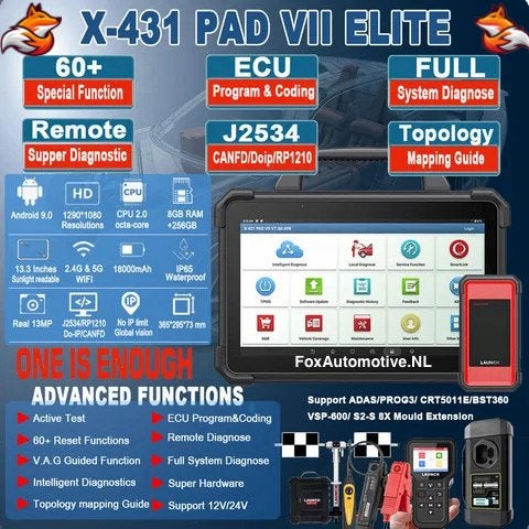LAUNCH X-431 PAD VII Elite uitvoering life time free update, Ophalen of Verzenden