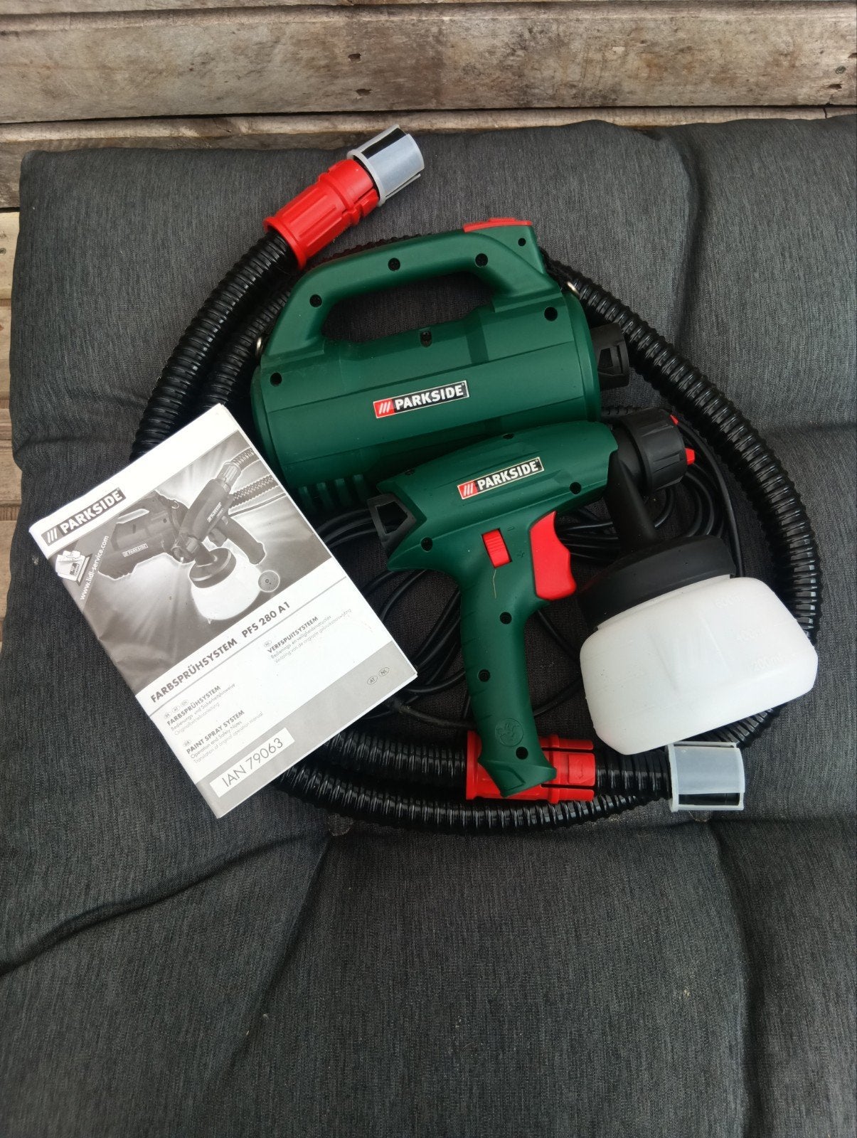 Parkside Verfspuitsysteem PFS 280 A1, Doe-het-zelf en Verbouw, Schildersmaterialen, Ophalen of Verzenden