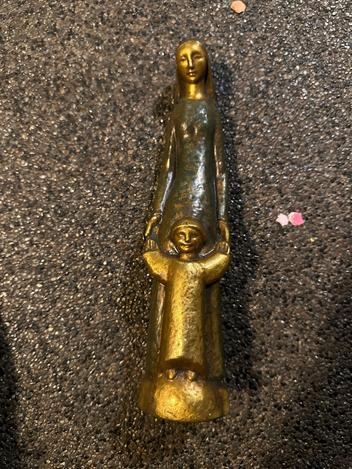 Bronzen beeldje Maria met kind - Kunsthandel Alberts, Ophalen