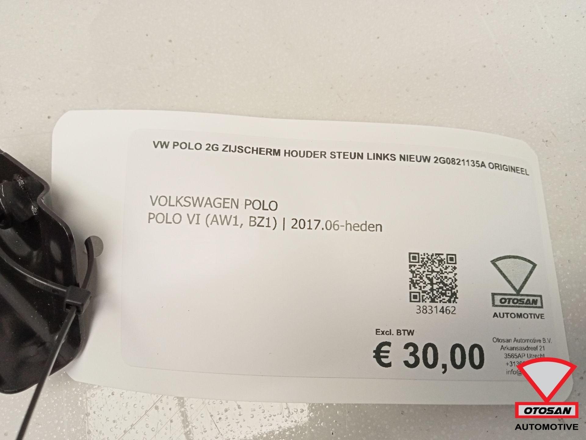 VW Polo 2G Zijscherm Houder steun Links Nieuw 2G0821135A Ori, Volkswagen, Volkswagen AG, Nieuw, Berliner Ring 2
38440  Wolfsburg, DE