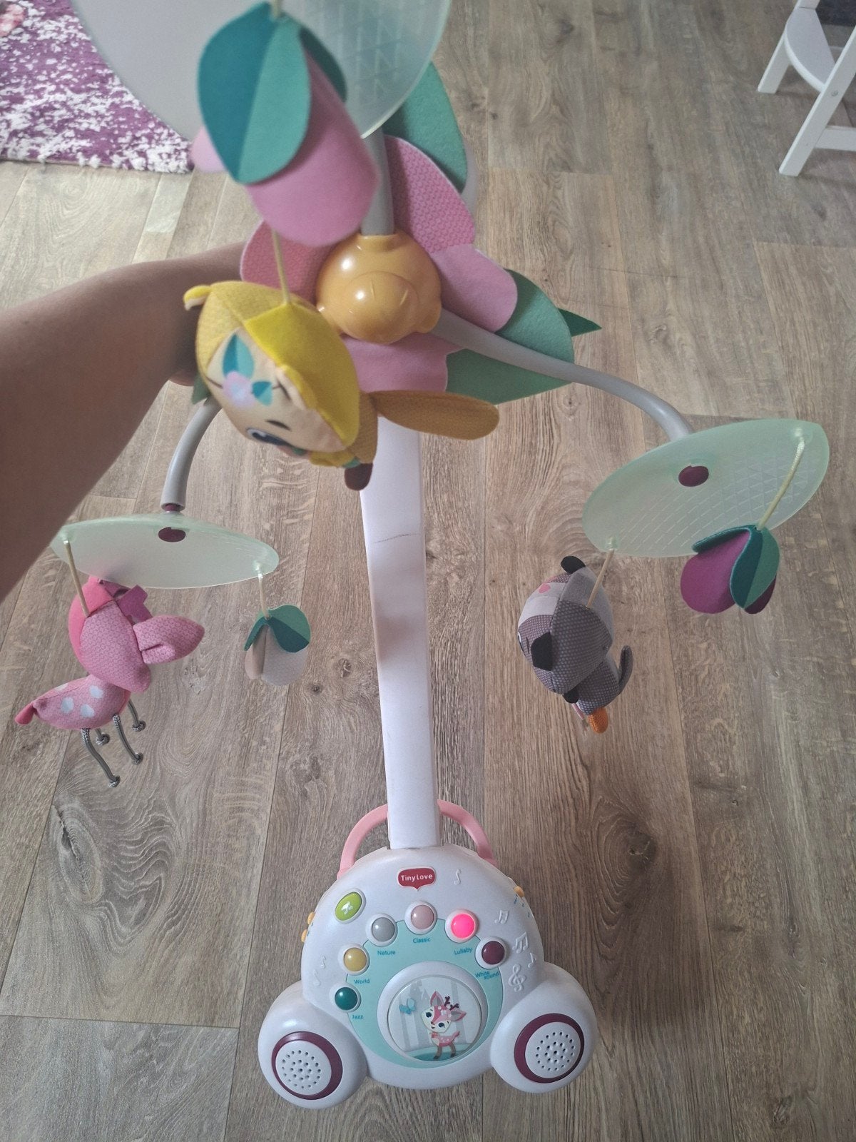 2 keer muziek mobiel van Tiny love, Kinderen en Baby's, Ophalen of Verzenden, Zo goed als nieuw, Mobiel