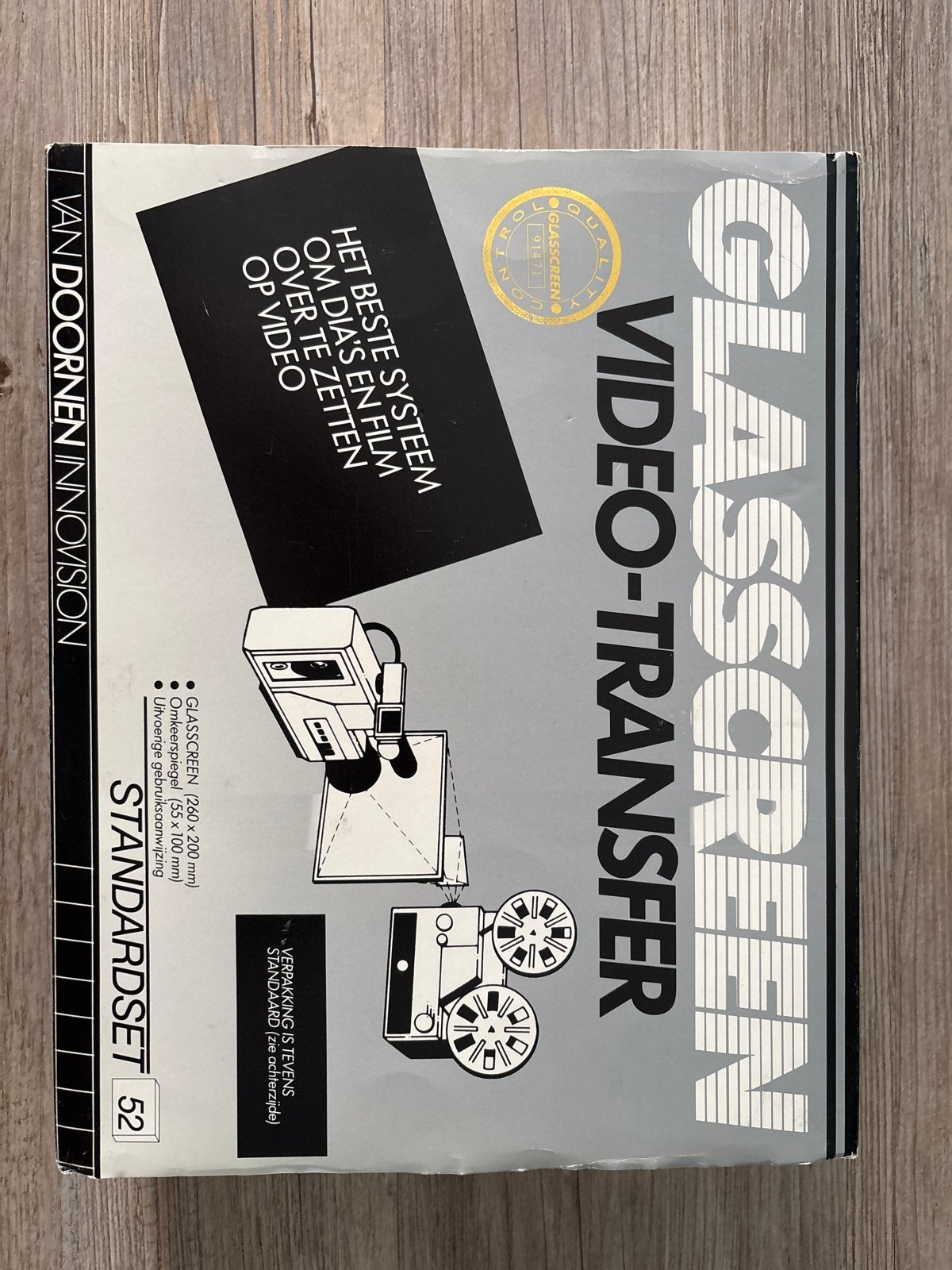 Glasscreen Video-Transfer Standardset 52 - Dia/Film naar Vid, Ophalen, Zo goed als nieuw, Overige technologieën, Overige resoluties