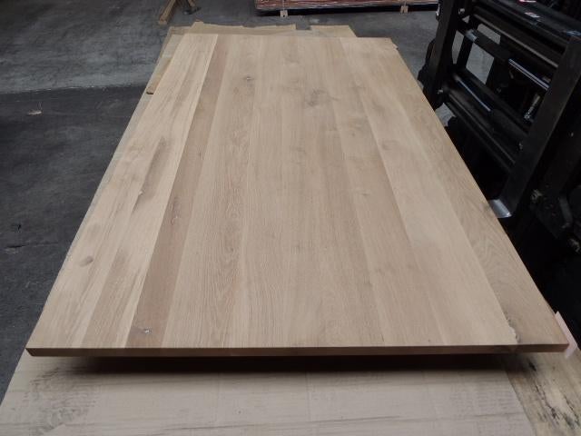 EETTAFEL EIKENHOUT MASSIEF - 4 CM DIK TOT 3 METER (NIEUW), Eikenhout, Vijf personen of meer, Rechthoekig, MASSIEF EN NIEUW