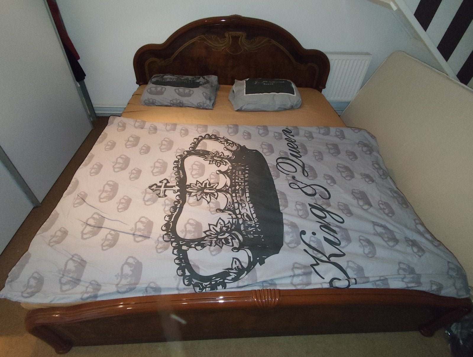 Net tweepersoonsbed (180x200) met 2 matrassen en topper, Ophalen of Verzenden