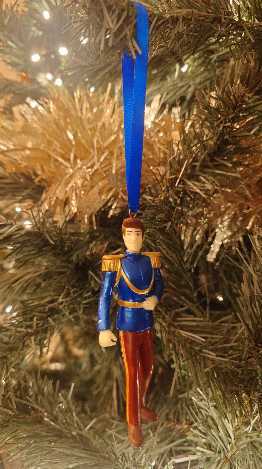 Disney prins Charming kerst ornament hanger kerstbal, Verzamelen, Ophalen of Verzenden, Assepoester of Belle, Zo goed als nieuw
