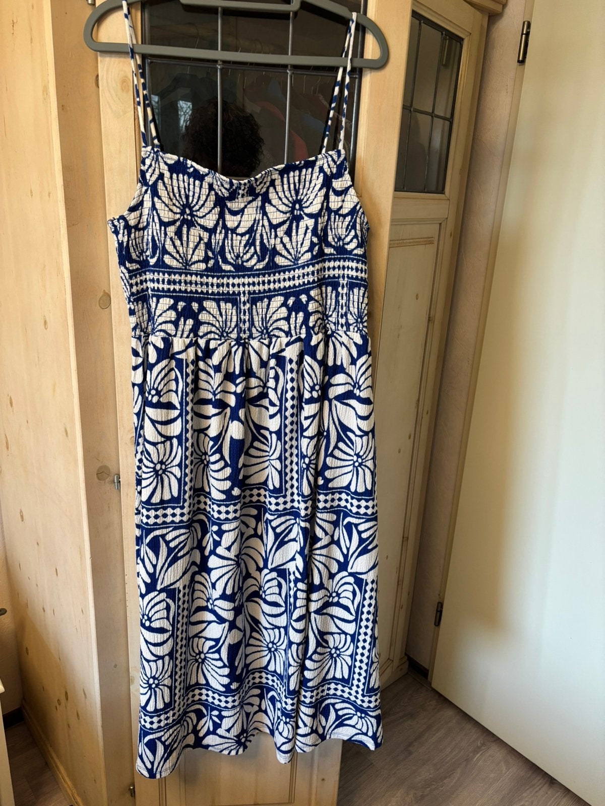 Zomers jurkje H&M maat L, Kleding | Dames, Blauw, Maat 42/44 (L), Ophalen of Verzenden, Zo goed als nieuw