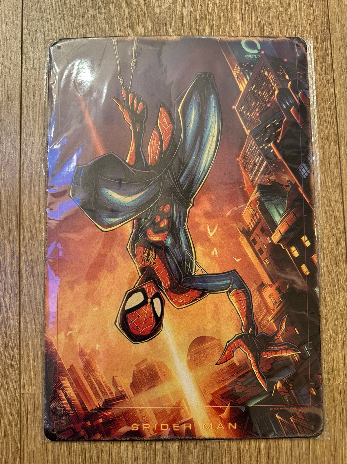 Spiderman metalen wandplaat, Metaal, 30 cm, 20 cm, Meerkleurig