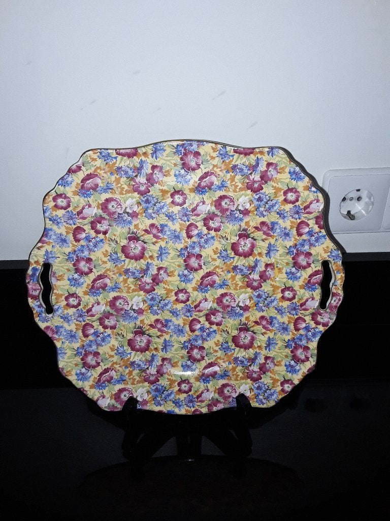 Antieke Royal Winton mille fleur serveerschaal, Verzenden