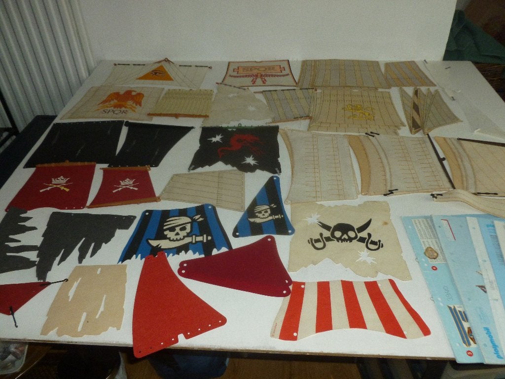 Playmobil Onderd. Zeilen+Bouwtekeningen Prijs Per Stuk Vanaf, Pirates, Gebruikt, Losse onderdelen, Ophalen of Verzenden