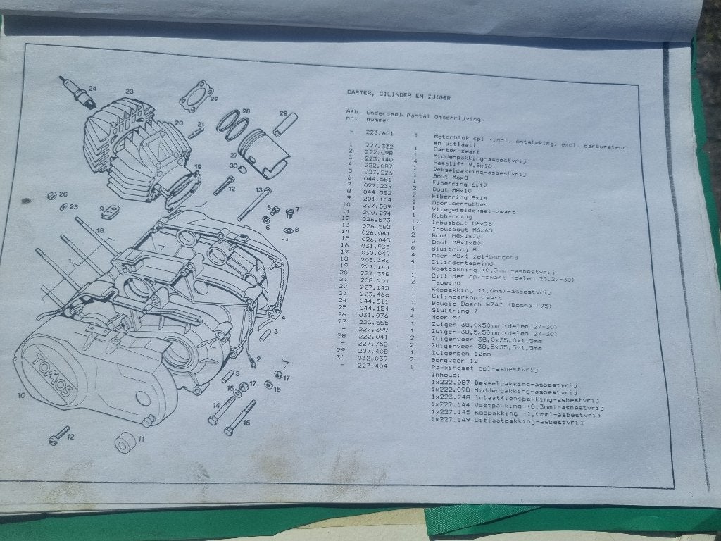 Tomos A35 onderdelen lijst, Ophalen of Verzenden