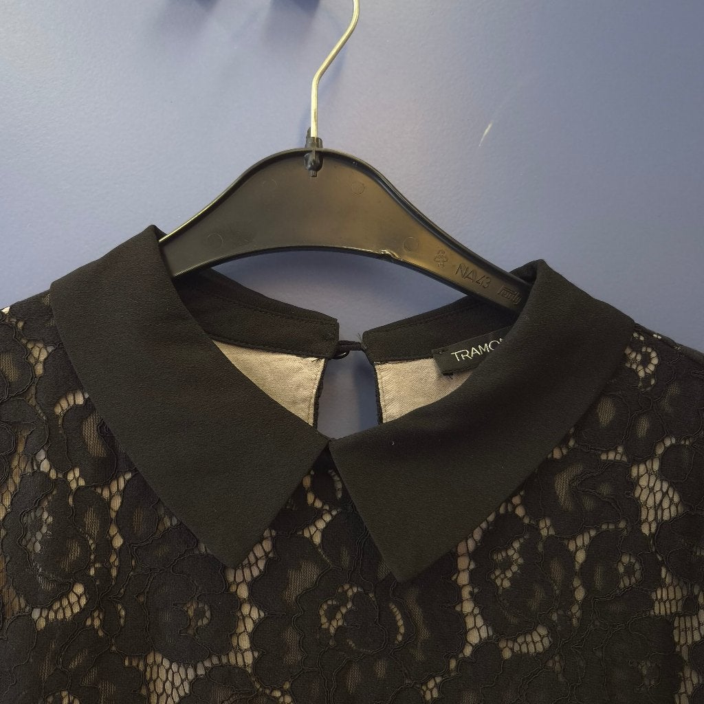 Tramontana kanten blouse top zwart | Mt M | Als nieuw 51887, Maat 38/40 (M), Info@tramontana.nl, Tramontana, Zwart