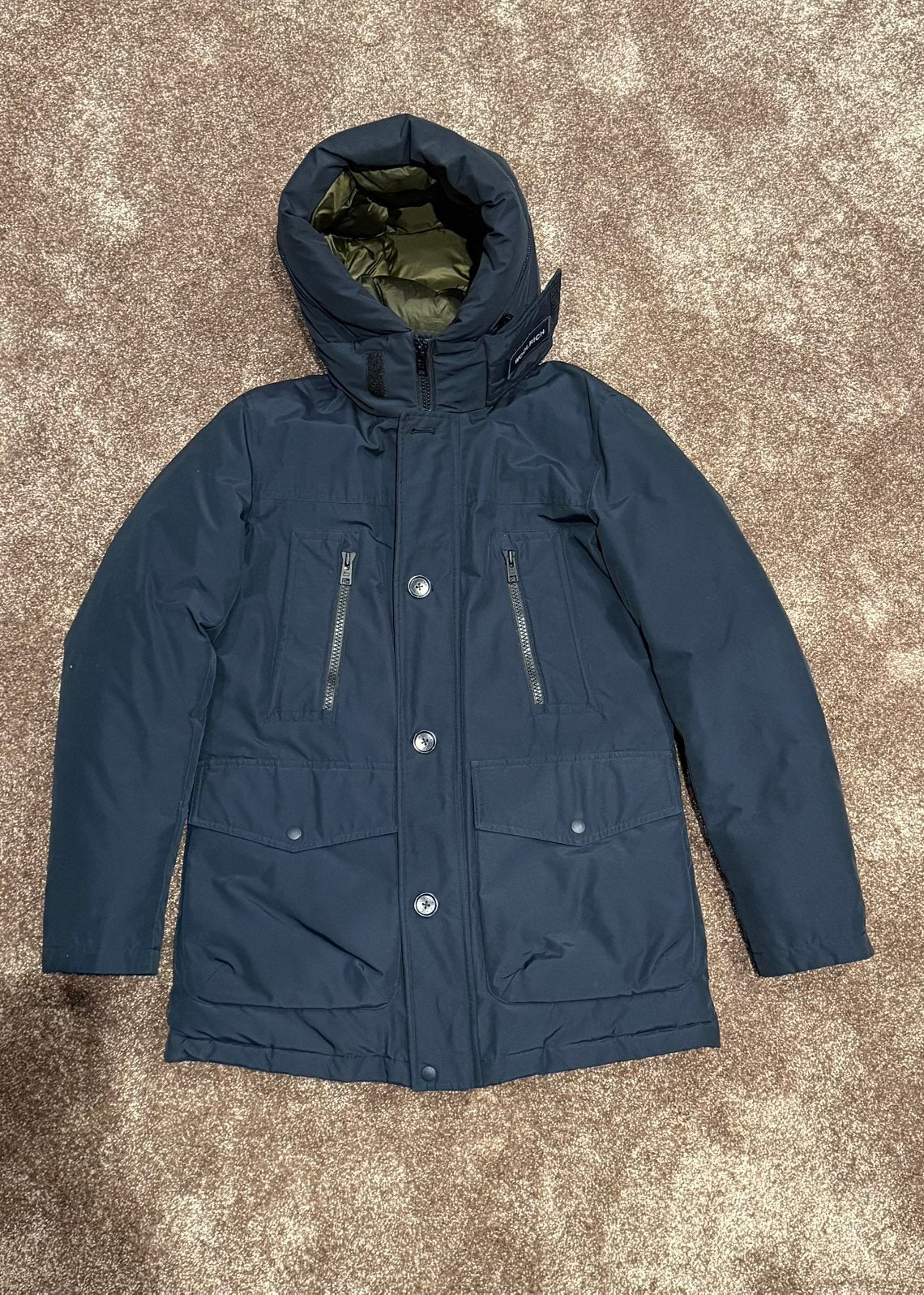 WOOLRICH Parka / winterjas navy maat S, Ophalen of Verzenden, Zo goed als nieuw, Maat 46 (S) of kleiner, Blauw