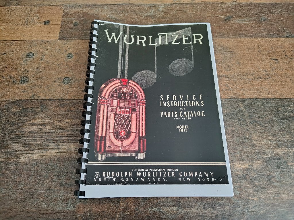 Service Manual: Wurlitzer 1015/ 78 RPM (1946) jukebox NIEUW!, Verzenden, Nieuw, 1950 tot 1960, Seeburg