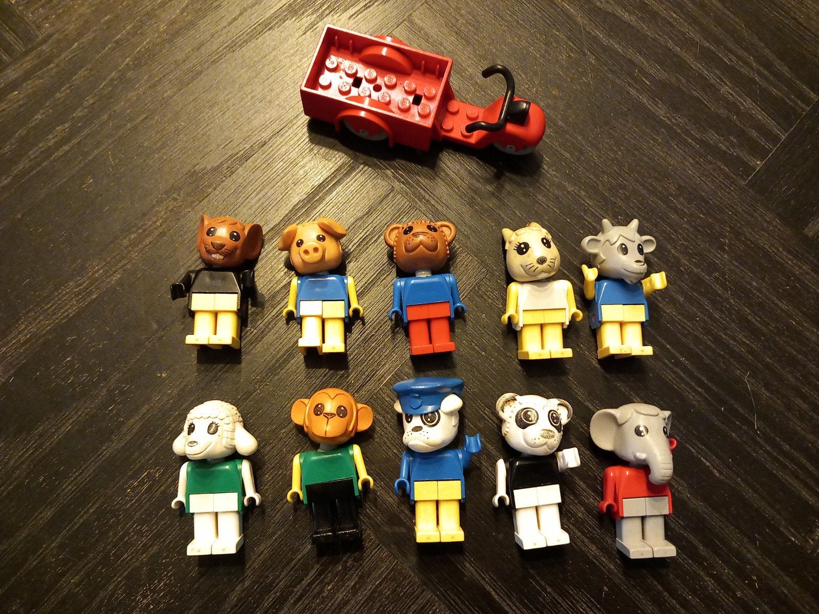 Lego fabuland figuren en Karretje, ., Ophalen of Verzenden, Zo goed als nieuw, .