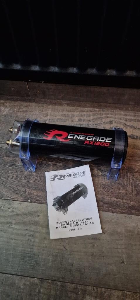 Renegade RX1200 Powercap – 1.2 Farad – display + handleiding, Auto diversen, Autospeakers, Ophalen of Verzenden, Zo goed als nieuw