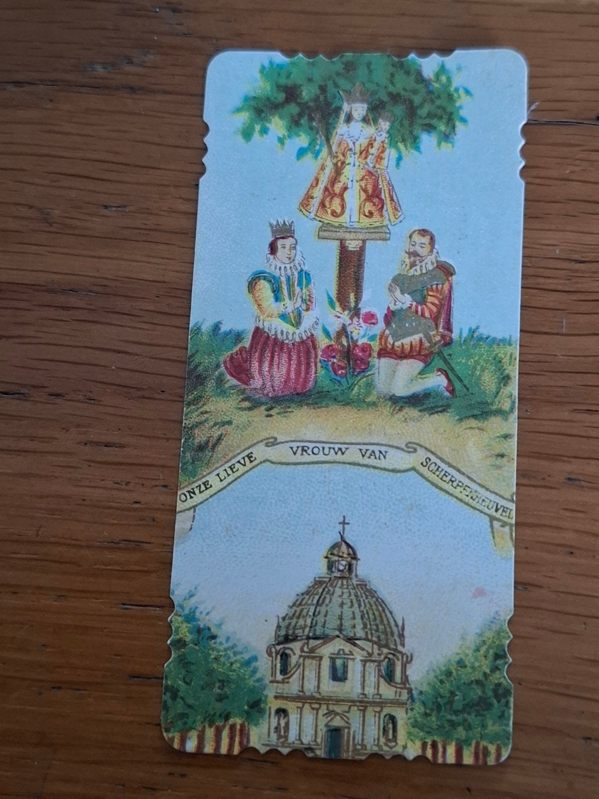 Antiek Bidprentje Onze-Lieve-Vrouw van Scherpenheuvel, Verzamelen, Ophalen of Verzenden