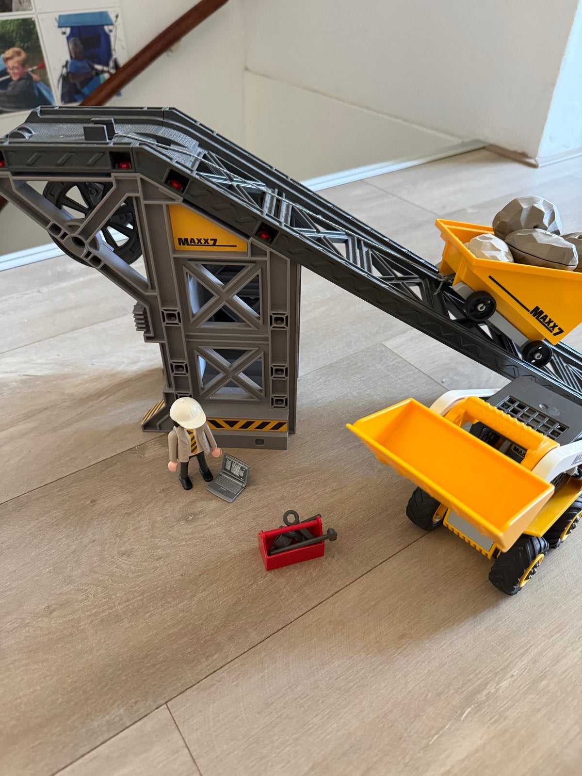 Playmobil transportband graafmachine - 4041, Gebruikt, Complete set, Voertuig, Ophalen of Verzenden