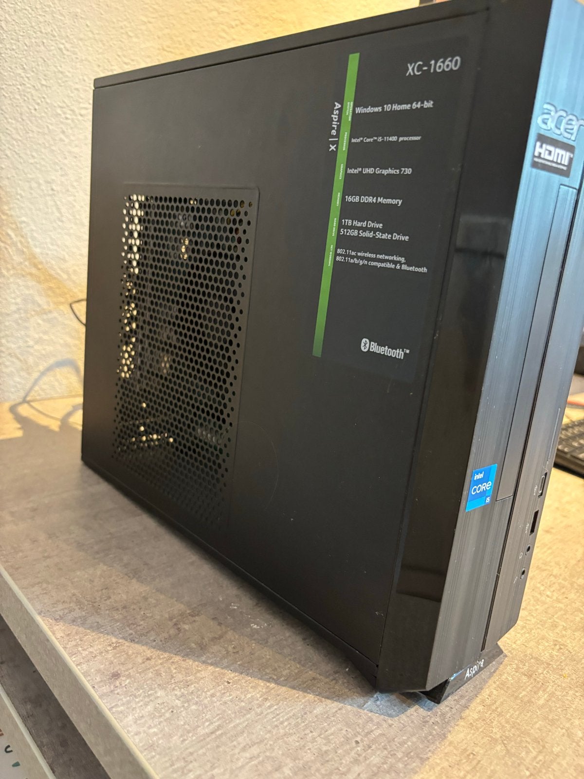 Acer Aspire XC-1660 Desktop PC - Intel Core i5, 16GB RAM, Computers en Software, Desktop Pc's, Ophalen, HDD, 2 tot 3 Ghz, Zo goed als nieuw