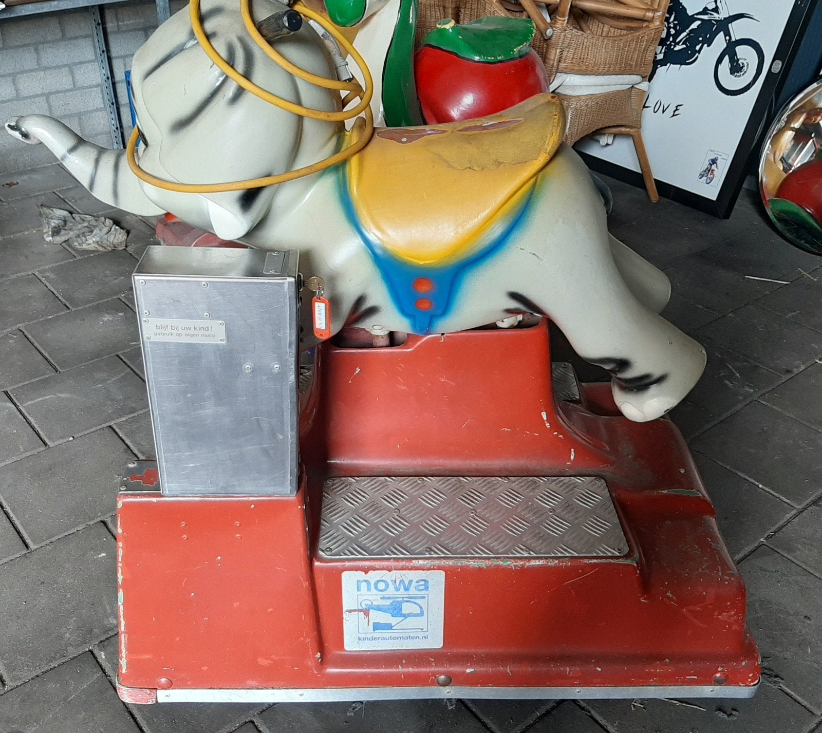 Kiddy ride Olifantje werkend op €0,50, Ophalen, Gebruikt