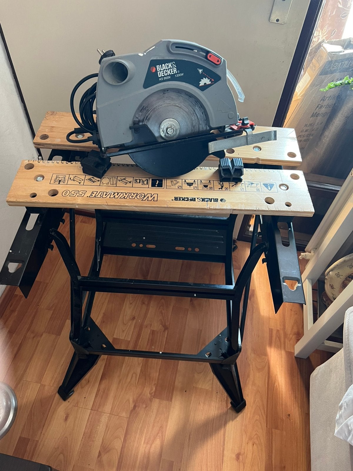 Cirkelzaag  Black & Decker ks865N 1300W m,, Cirkelzaag, Ophalen of Verzenden, Zo goed als nieuw, 30 tot 70 mm