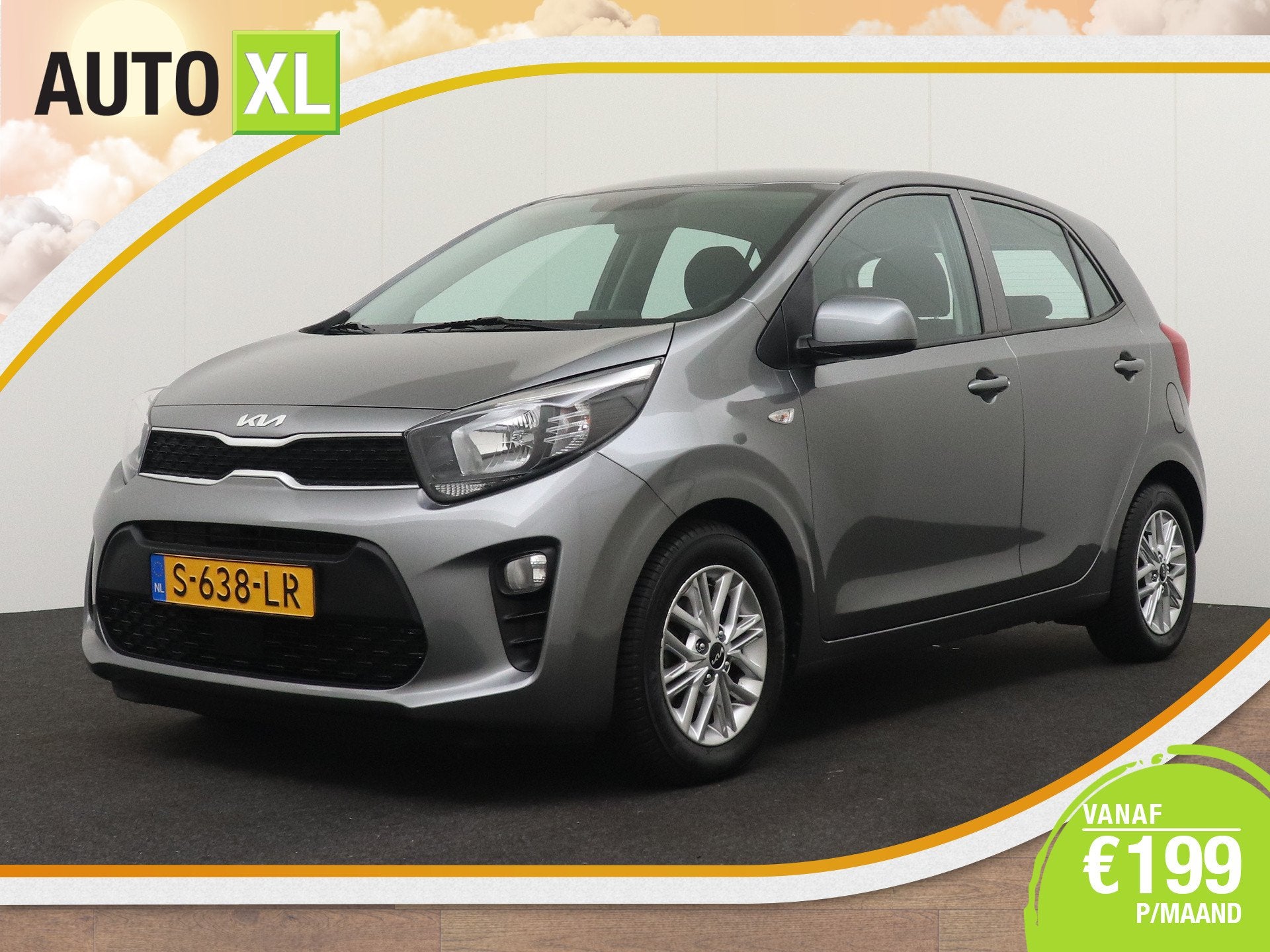 Kia Picanto 1.0 DPi DynamicLine Camera Carplay Cruise, Auto's, Voorwielaandrijving, Dealer onderhouden, Stof, Gebruikt