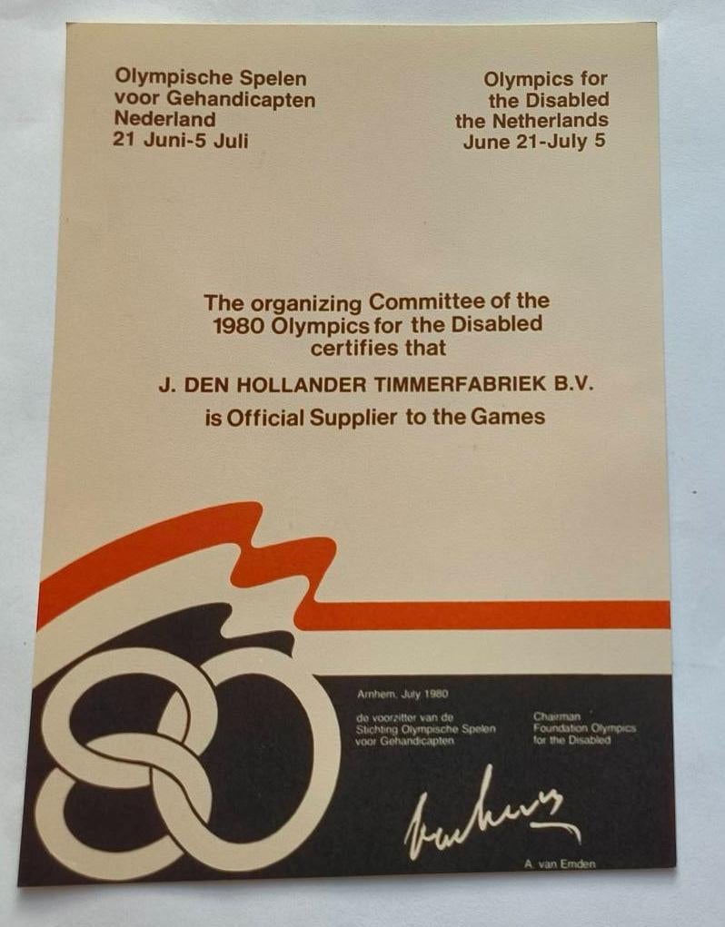 Plaatje Olympische Spelen voor gehandicapten 1980, Verzamelen, Ophalen of Verzenden, Zo goed als nieuw, Overige sporten, Poster, Plaatje of Sticker