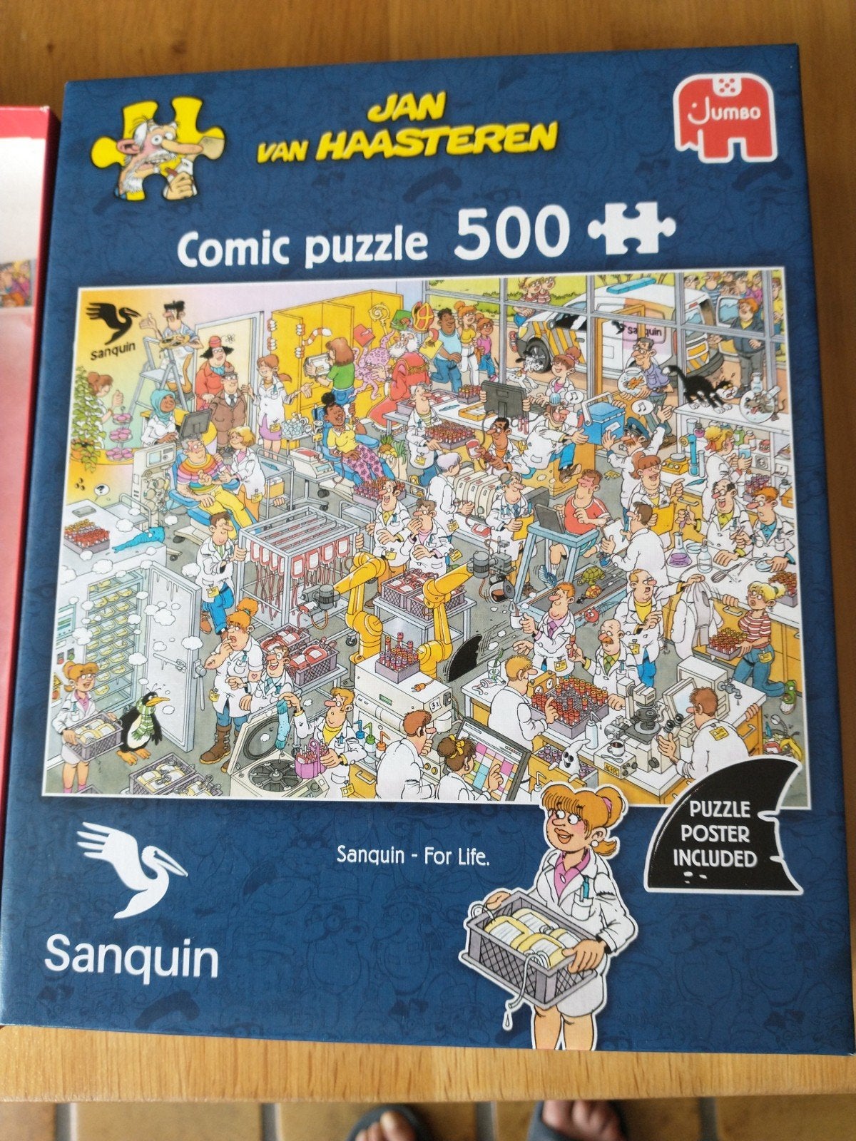 Jan van Haasteren puzzel Sanquin nieuw nog in verpakking, Hobby en Vrije tijd, Denksport en Puzzels, Ophalen of Verzenden, 500 t/m 1500 stukjes