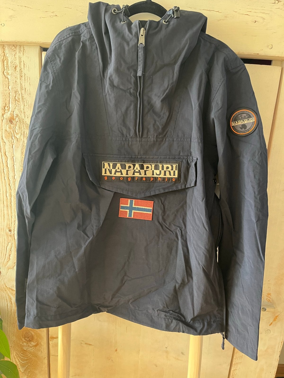 Napapijri Skidoo jas maat S - Donkerblauw, Ophalen of Verzenden, Zo goed als nieuw, Jongen of Meisje, Jas