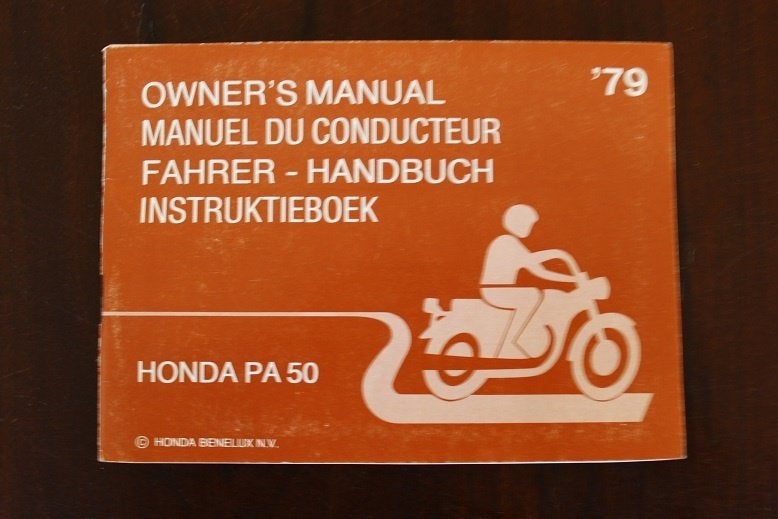 Honda PA50 1979 bromfiets handleiding owner's manual PA 50, Fietsen en Brommers, Ophalen of Verzenden, Nieuw