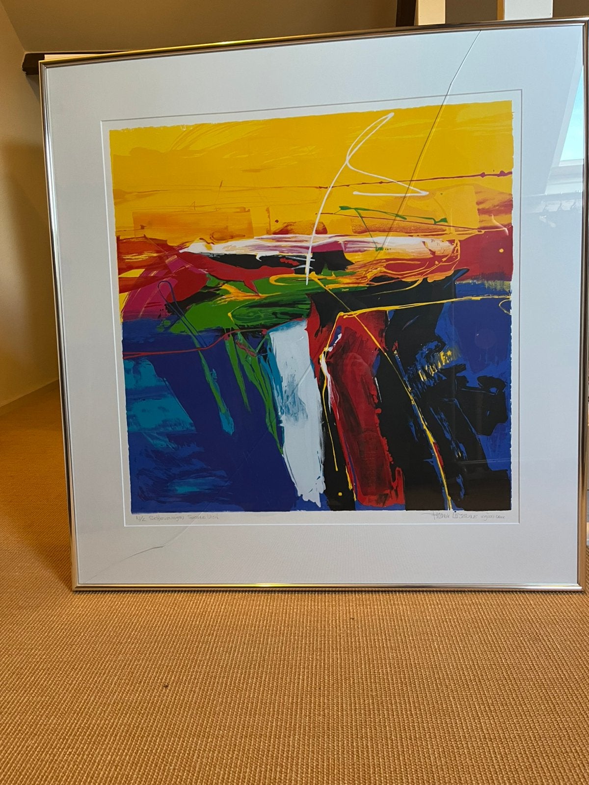Frank Lejeune Zeefdruk. Scheveningen Second Visit, Antiek en Kunst, Kunst | Litho's en Zeefdrukken, Zeefdruk, Gelimiteerde oplage