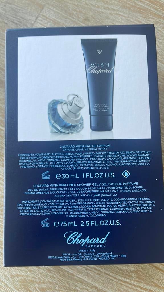 NIEUW IN DOOS, WISH CHOPARD 30 ml + showergel, Ophalen of Verzenden, Nieuw