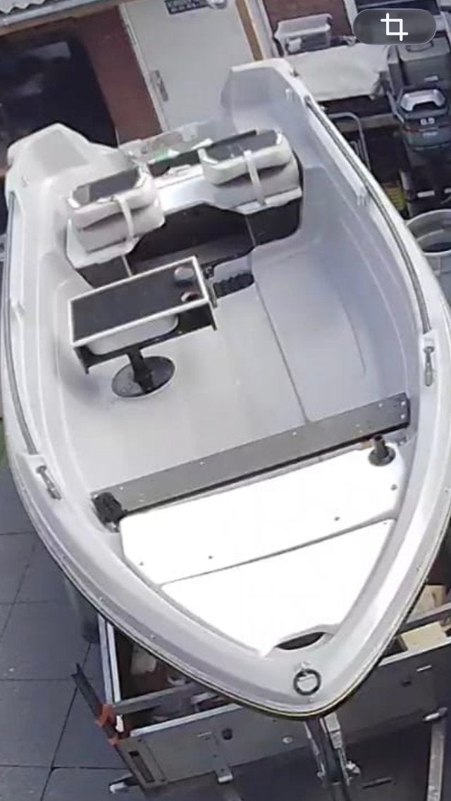 Nette Terhi 415 vis-/sloepboot met Mariner 9.9 pk viertakt, Ophalen, Overige merken, Gebruikt, Tot 10 pk